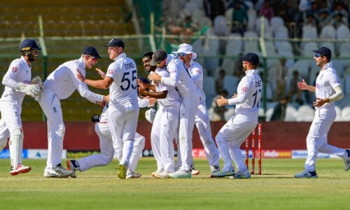 Leach, Ahmed shine for England on a spinners&rsquo; day in third Pakistan Test
