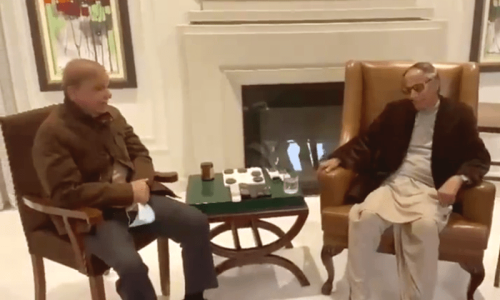 PM Shehbaz pays visit to PML-Q&rsquo;s Chaudhry Shujaat in Lahore to discuss &lsquo;political situation&rsquo; among other things
