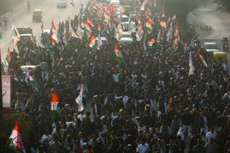 Rahul Gandhi’s Congress Party ‘long march’ reaches New Delhi Rahul Gandhi’s Congress Party ‘long march’ reaches New Delhi