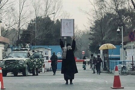 'Proud and strong': Afghan girl stages solo protest against Taliban university ban
