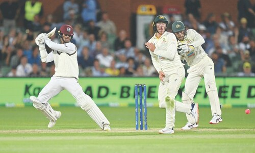 Australia check West Indies after amassing 511-7 in Adelaide Test