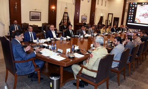 Sindh apex committee vows to crush terrorism, street crime in Karachi Sindh apex committee vows to crush terrorism, street crime in Karachi