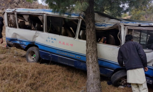 Five killed, 3 injured as coach plunges into ditch in Muzaffarabad Five killed, 3 injured as coach plunges into ditch in Muzaffarabad