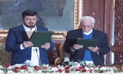 Azam Khan takes oath as KP caretaker chief minister Azam Khan takes oath as KP caretaker chief minister