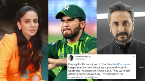 &lsquo;Terrorists have no conscience&rsquo;: Saba Qamar, Shaheen Afridi, Adnan Siddiqui pray for Peshawar mosque blast victims