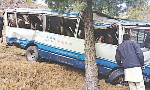 Five killed as coach plunges into AJK ravine