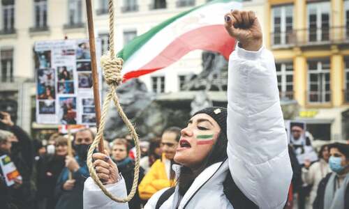 Hundreds rally in French city in support of Iran protesters