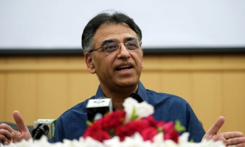 Asad Umar appears before ECP in contempt case