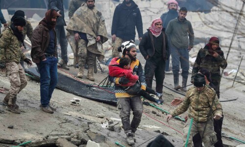 In pictures: Buildings reduced to rubble in an instant as powerful earthquake hits Turkiye, Syria