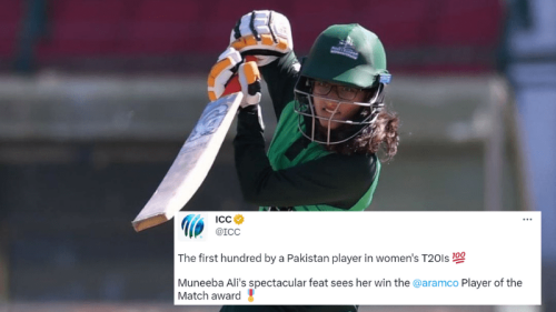 Muneeba Ali makes her-story by becoming the first Pakistani to score a century in women’s T20Is Muneeba Ali makes her-story by becoming the first Pakistani to score a century in women’s T20Is