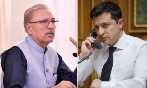 Zelensky calls Alvi to seek support for UN move Zelensky calls Alvi to seek support for UN move
