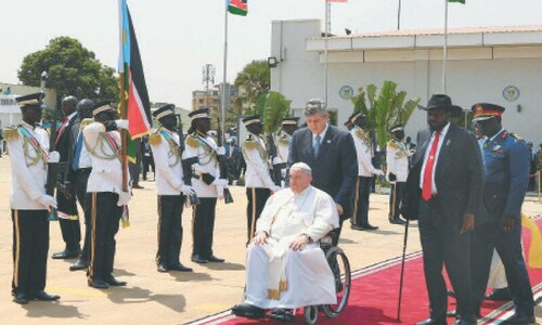 Pope urges end to ethnic hatred at open-air mass in South Sudan