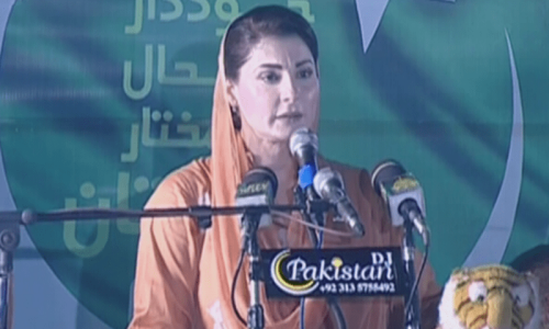 Maryam turns up the volume on no-election mantra