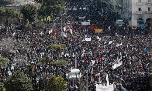 Tens of thousands protest in Greece over deadly train crash