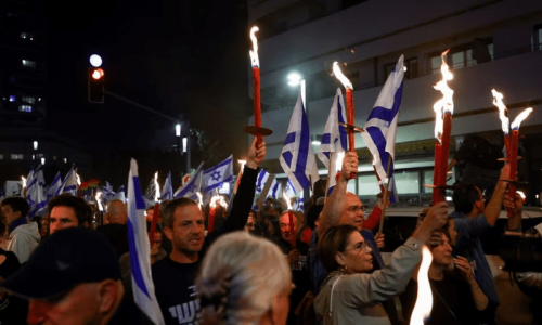 Israelis protest for 11th week against judicial reforms Israelis protest for 11th week against judicial reforms