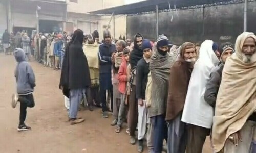 Road blocked after police baton charge women at Muzaffargarh flour point