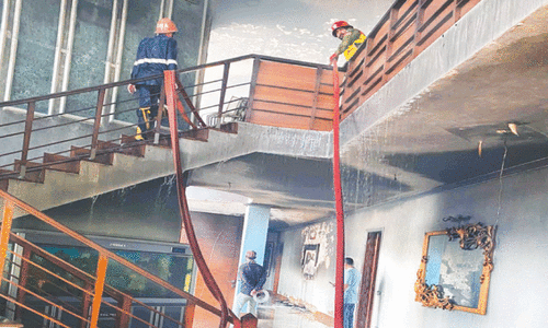 Fire breaks out in DHA house