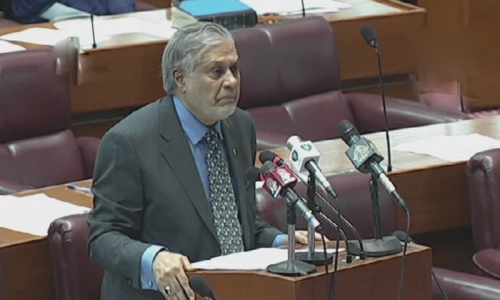 Ishaq Dar tables bill in parliament seeking approval of funds for polls