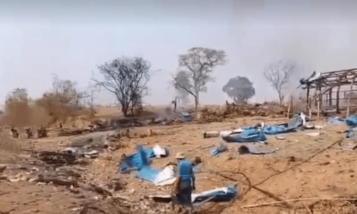 Air strikes kill several in central Myanmar Air strikes kill several in central Myanmar