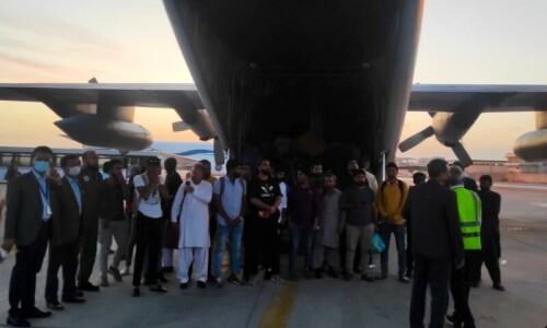 Another 97 Pakistanis return after evacuation from Sudan Another 97 Pakistanis return after evacuation from Sudan
