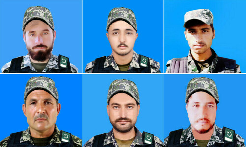 6 soldiers martyred in exchange of fire with militants in North Waziristan: ISPR