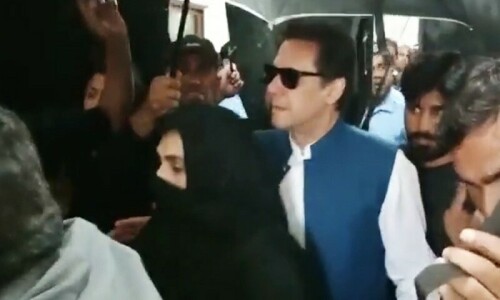Imran leaves NAB Rawalpindi after 4-hour-long investigation in Al-Qadir Trust case Imran leaves NAB Rawalpindi after 4-hour-long investigation in Al-Qadir Trust case