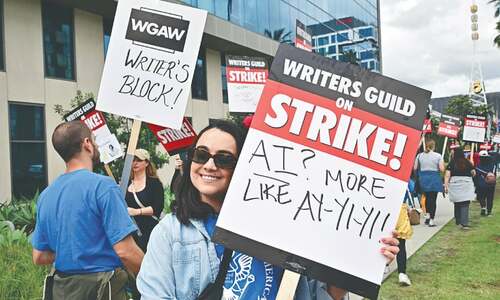 Hollywood strikes inflamed by claim AI could do writers&rsquo; jobs