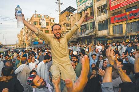 PTI turns agitation into jubilation after SC order PTI turns agitation into jubilation after SC order