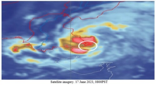 Cyclone Biparjoy weakens into depression, rain expected in parts of Sindh today Cyclone Biparjoy weakens into depression, rain expected in parts of Sindh today