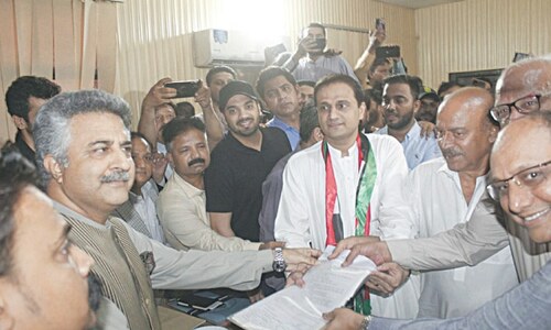 Wahab, Naeem file nomination papers for Karachi mayor election Wahab, Naeem file nomination papers for Karachi mayor election
