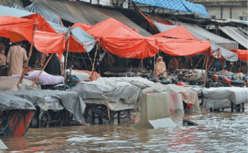 Torrential rain renders Lahore cluttered Torrential rain renders Lahore cluttered