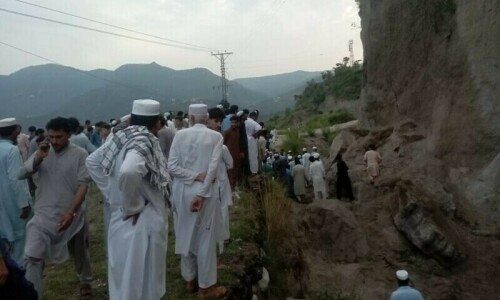 Eight children buried alive in Shangla landslide