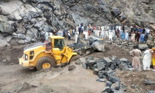 Several travellers stranded as sections of Karakoram Highway blocked in GB, KP amid rain-triggered floods
