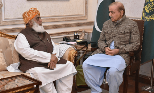 In meeting with PM, Fazl calls for polls ‘on time’ In meeting with PM, Fazl calls for polls ‘on time’
