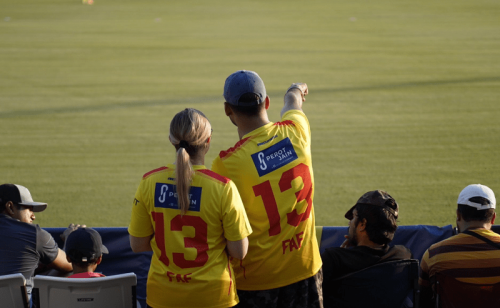 Americans learning how to field on silly points from Desis