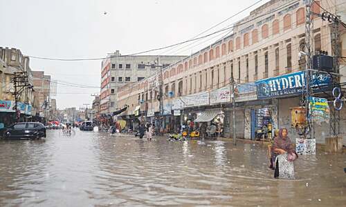 Heavy rains cause urban flooding, cripple life in parts of lower Sindh