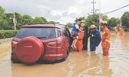 Nearly half a million evacuated as typhoon batters China