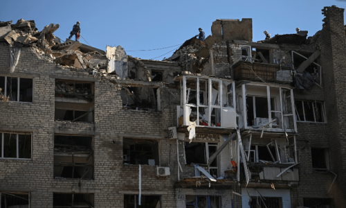 Russian strikes on east Ukraine residential building kill at least 7