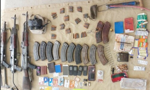 2 terrorists killed in intelligence-based operation in Balochistan’s Kech district: ISPR 2 terrorists killed in intelligence-based operation in Balochistan’s Kech district: ISPR