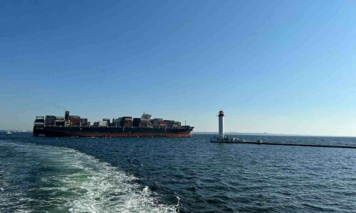 Cargo ship leaves Ukrainian port amid reports of attack on grain silos