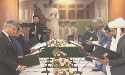 10-member caretaker Sindh cabinet assumes office 10-member caretaker Sindh cabinet assumes office