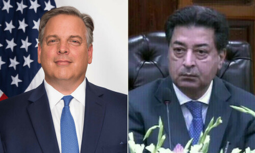 چیف الیکشن کمشنر سے امریکی سفیر کی ملاقات، آزادانہ انتخابات کیلئے حمایت کا اعادہ