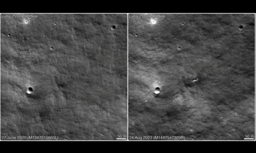 Nasa spots new crater on Moon