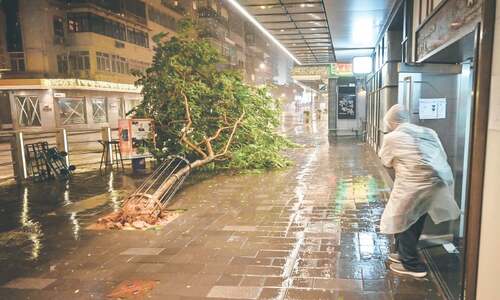 Strongest typhoon in decades barrels towards Hong Kong, Shenzhen Strongest typhoon in decades barrels towards Hong Kong, Shenzhen