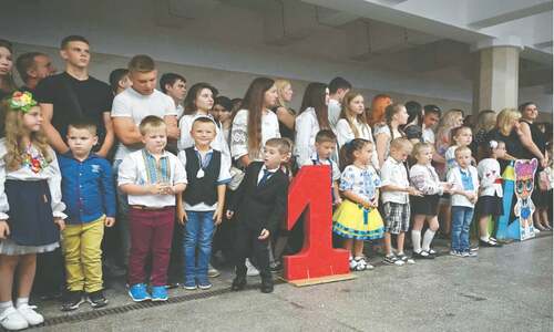 Children eager for school in Ukraine amid war