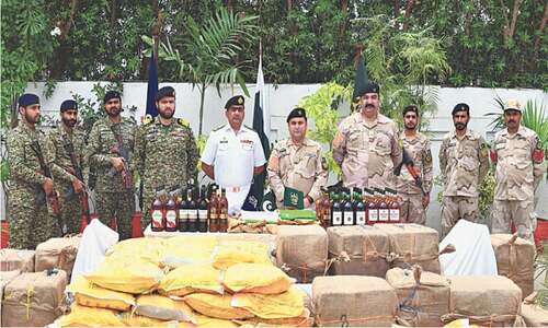 Over 8,500 bottles of liquor seized in Karachi