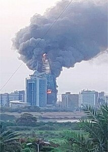 Central Khartoum in flames as  war rages across Sudan