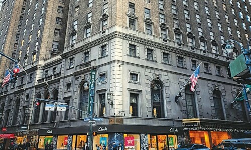 Roosevelt, once a swanky Manhattan hotel, now a refugee shelter