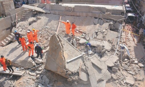 SBCA director, 3 officers suspended a day after 5 killed in Karachi building collapse