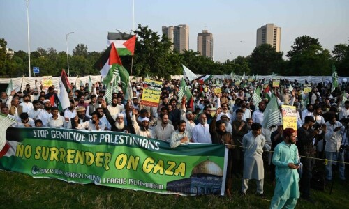 Hundreds rally across Pakistan in solidarity with Palestinians